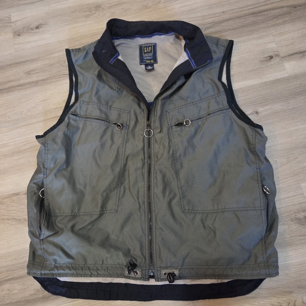 Vintage Gap GXP-45 Vest Mesh Lined Tactical Military Techwear Men’s XL Green